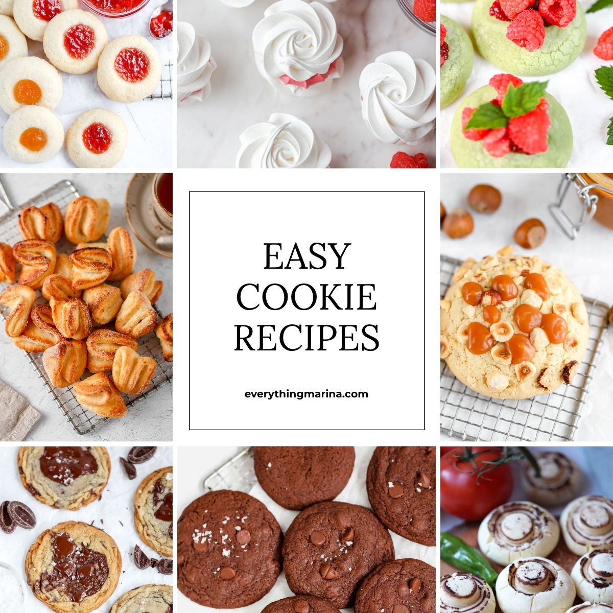 Easy cookie recipes collage.