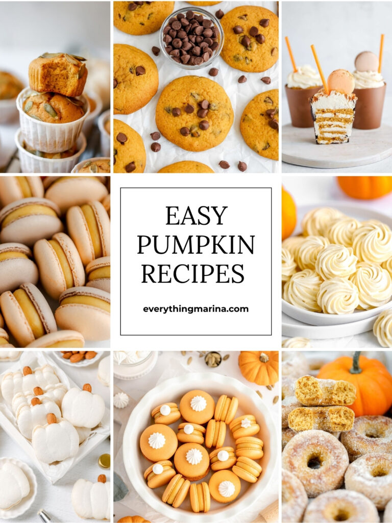 Easy pumpkin recipes collage. 