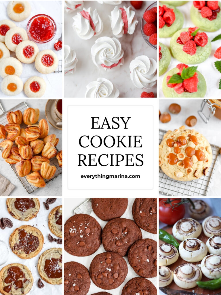 Easy cookie recipes collage. 