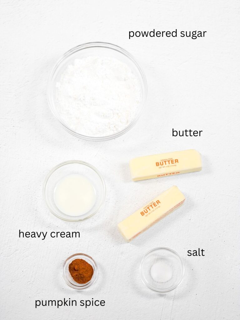 Labeled ingredients on the table. 